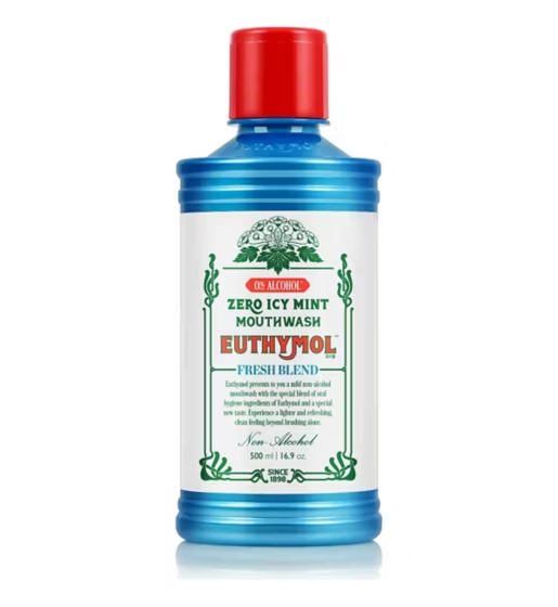 Euthymol Icy Mint Alcohol Free Mouthwash - 500ml
