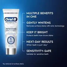 Oral-B 3DW Intensive Whitening Bright Brilliance Toothpaste - 75ml