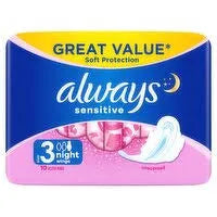 Always Sensitive Night - 10 Pack