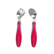 Vital Baby Grown Up Angled Cutlery Pop Pink - 2 Piece