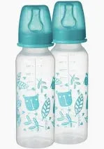 Tommee Tippee Decorated Bottles Blue - 2pk