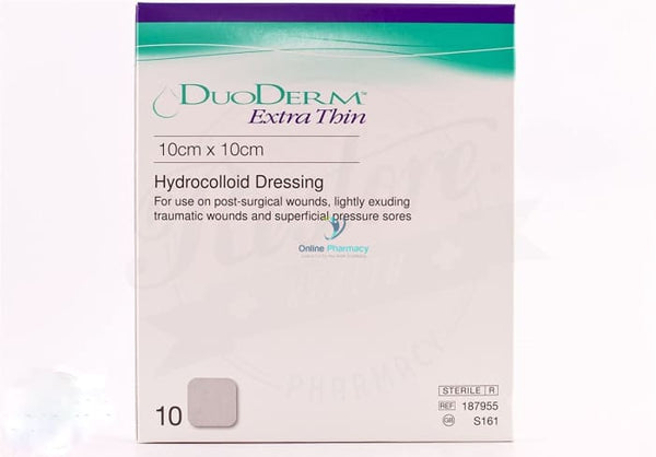 Duoderm Extra Thin Hydrocolloid Dressings S161 10cm X 10cm - 10 Pack - OnlinePharmacy
