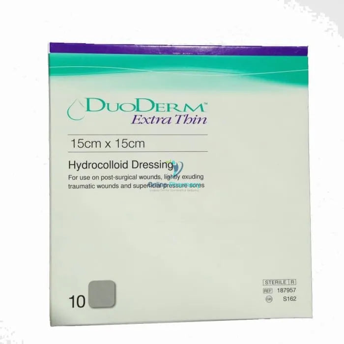 Duoderm Extra Thin Hydrocolloid Dressings S162 15cm x 15cm - 10 Pack