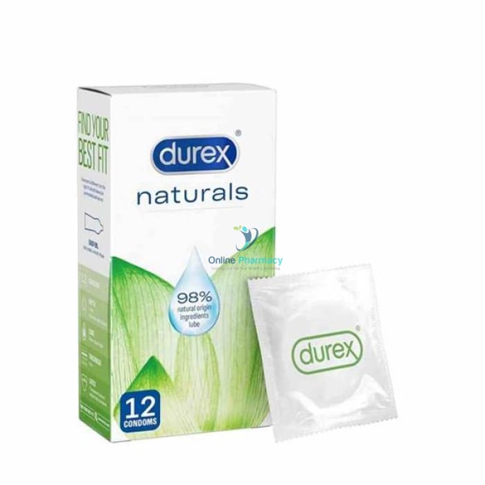 Durex Naturals Condoms - 12 Pack - OnlinePharmacy