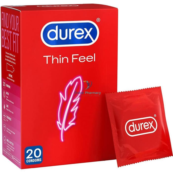 Durex Thin Feel Condoms - 20 Pack - OnlinePharmacy