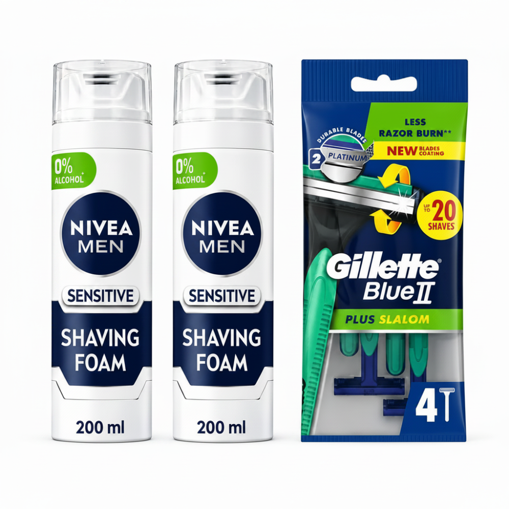 Nivea Men Sensitive Shaving Foam and Razor Set