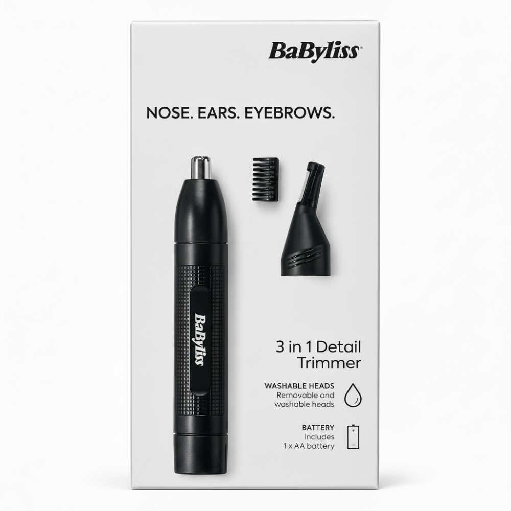 Babyliss 3 In 1 Nose, Ear And Eyebrow Trimmer