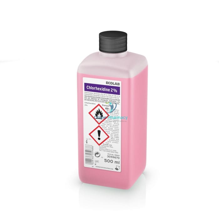 Ecolab Chlorhexidine 2% Wash - 200ml/500ml - OnlinePharmacy