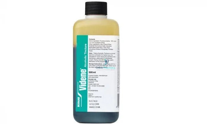 Ecolab Videne Iodine Alcoholic Tincture - 12 x 500ml