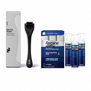 Regaine 5% Foam For Men 3 Month Supply and SONS 0.25mm Derma Roller Bundle