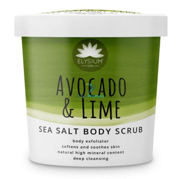 Elysium Spa Avocado & Lime Sea Salt Scrub - 200g - OnlinePharmacy