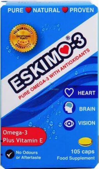 Eskimo-3 Omega 3 and Vitamin E - 105/250 Capsules - OnlinePharmacy