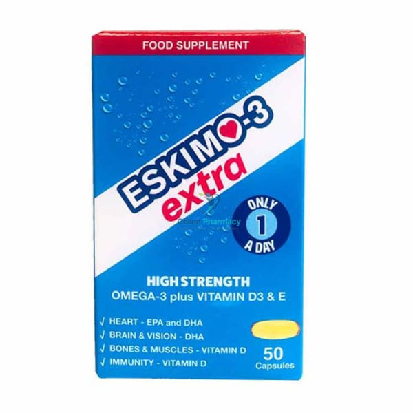 Eskimo Extra with Vitamin D3 - 50 Capsules - OnlinePharmacy