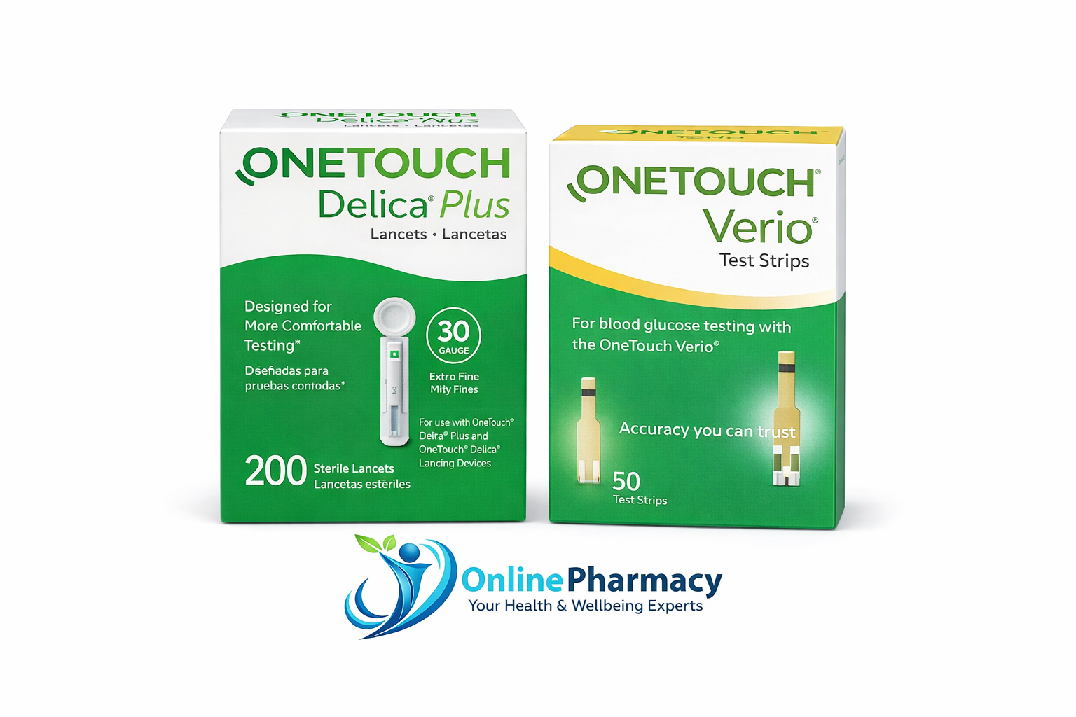 One Touch Test Strips x2 & Lancets Bundle