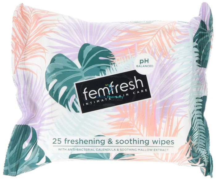 Femfresh Freshening Soothing Wipes - 25 Pack - OnlinePharmacy