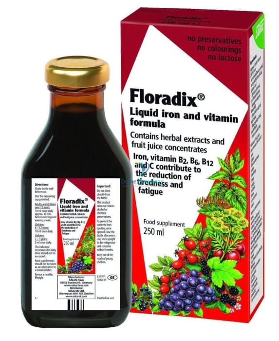 Floradix Liquid Iron And Vitamin Formula - 250ml/500ml - OnlinePharmacy