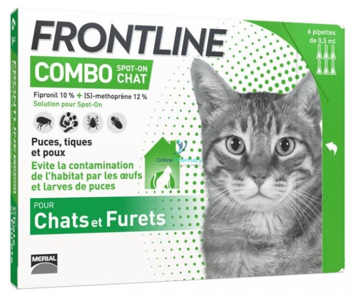 Frontline Combo Spot-on for Cats - Treat Fleas and Ticks - OnlinePharmacy