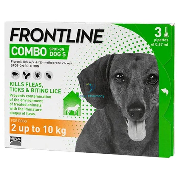 Frontline Combo Spot on for Small Dogs 2 10kg Treat Fleas and Ticks