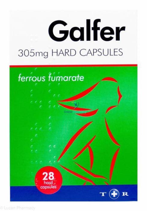 Galfer Iron 305mg Hard Capsules - 28 Pack - OnlinePharmacy