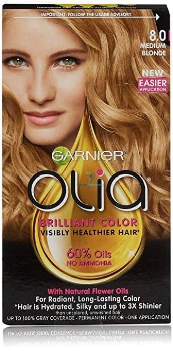 Garnier Olia 8.0 Blonde Permanent Hair Colour With Essential Oil - OnlinePharmacy