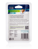 Back of the Neat Feat Gel Metatarsal Pad packaging, mostly white with black text detailing product information, usage instructions, and benefits.