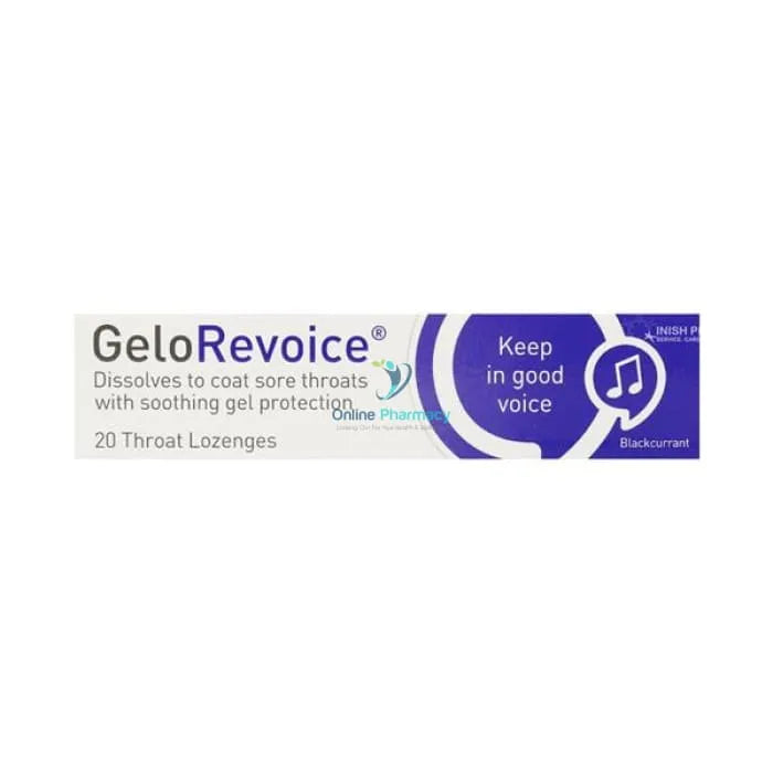 GeloRevoice Blackcurrant Flavour - 20 Throat Lozenges