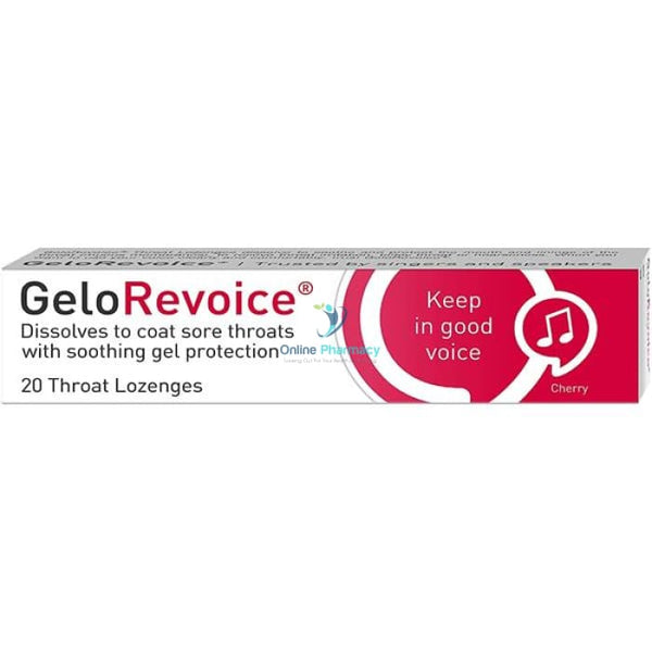 GeloRevoice Cherry Flavour - 20 Throat Lozenges - OnlinePharmacy