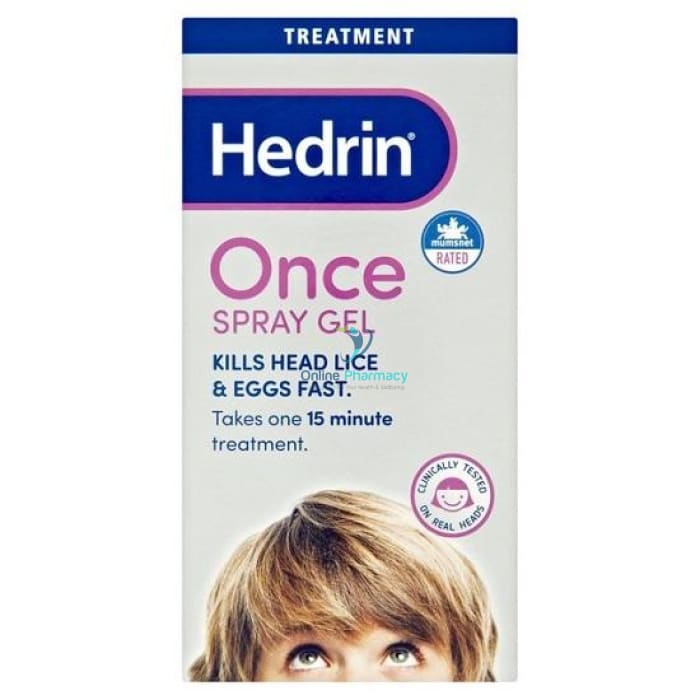 Hedrin Once Head Lice Spray Gel - 100ml - OnlinePharmacy