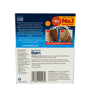 Back of the Heel Balm 75g Twin Pack box, featuring product information, usage instructions, safety precautions, ingredients, and a barcode. The design is clean and easy to read, with clear, concise text on a navy blue 