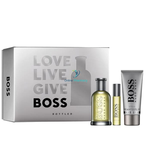 Buy Hugo Boss Bottled Grey Mens 100ml EDT Gift Set Online