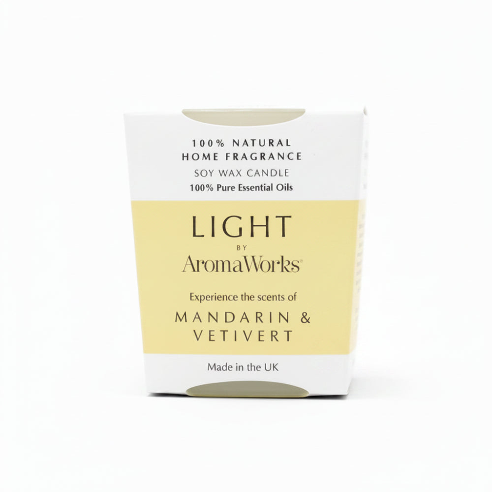 Aroma Works Light Range Mandarin & Vetivert Candle 10cl Small