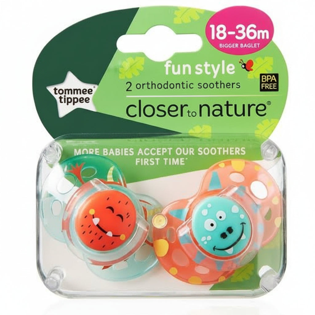 Tommee Tippee Fun Friends Soothers ( 18-36m ) - 2pk