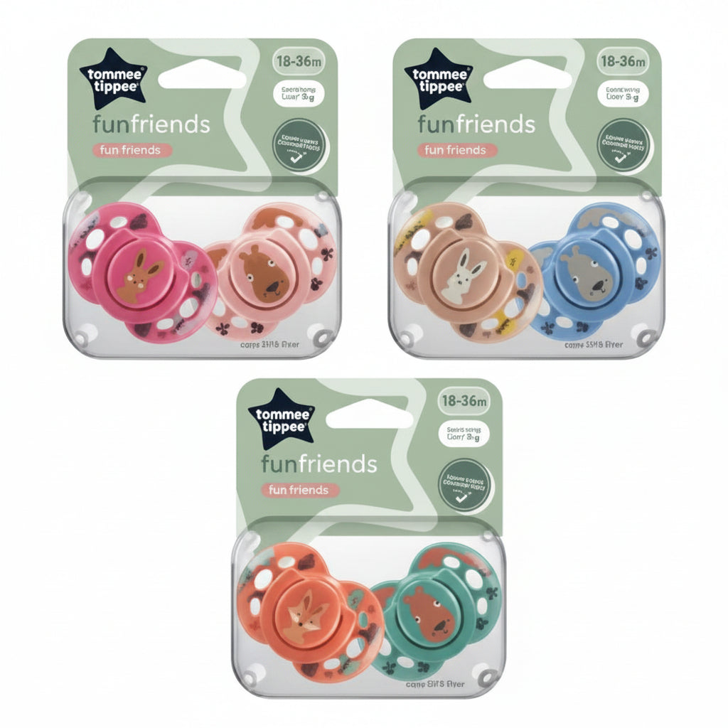 Tommee Tippee Fun Friends Soothers ( 18-36m ) - 2pk