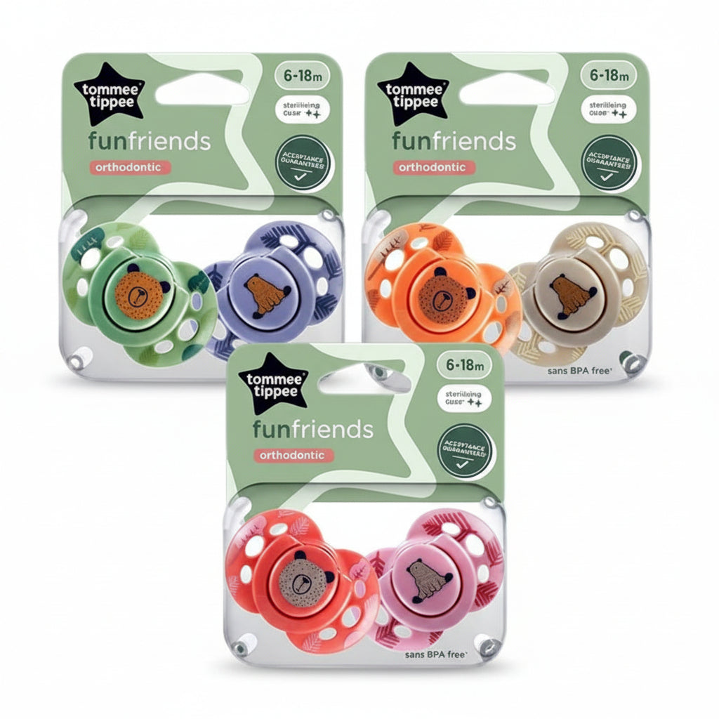 Tommee Tippee Fun Friends Soothers ( 6-18m ) - 2pk