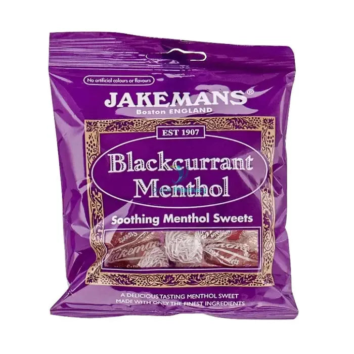 Jakemans Blackcurrant Menthol Soothing Sweets - 100g