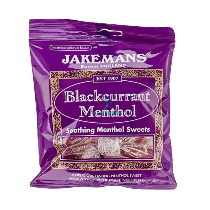 Jakemans Blackcurrant Menthol Soothing Sweets - 100g - OnlinePharmacy
