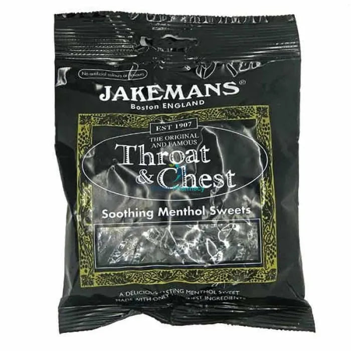 Jakemans Throat & Chest Soothing Menthol Sweets - 100g