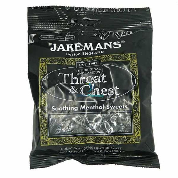 Jakemans Throat & Chest Soothing Menthol Sweets - 100g - OnlinePharmacy