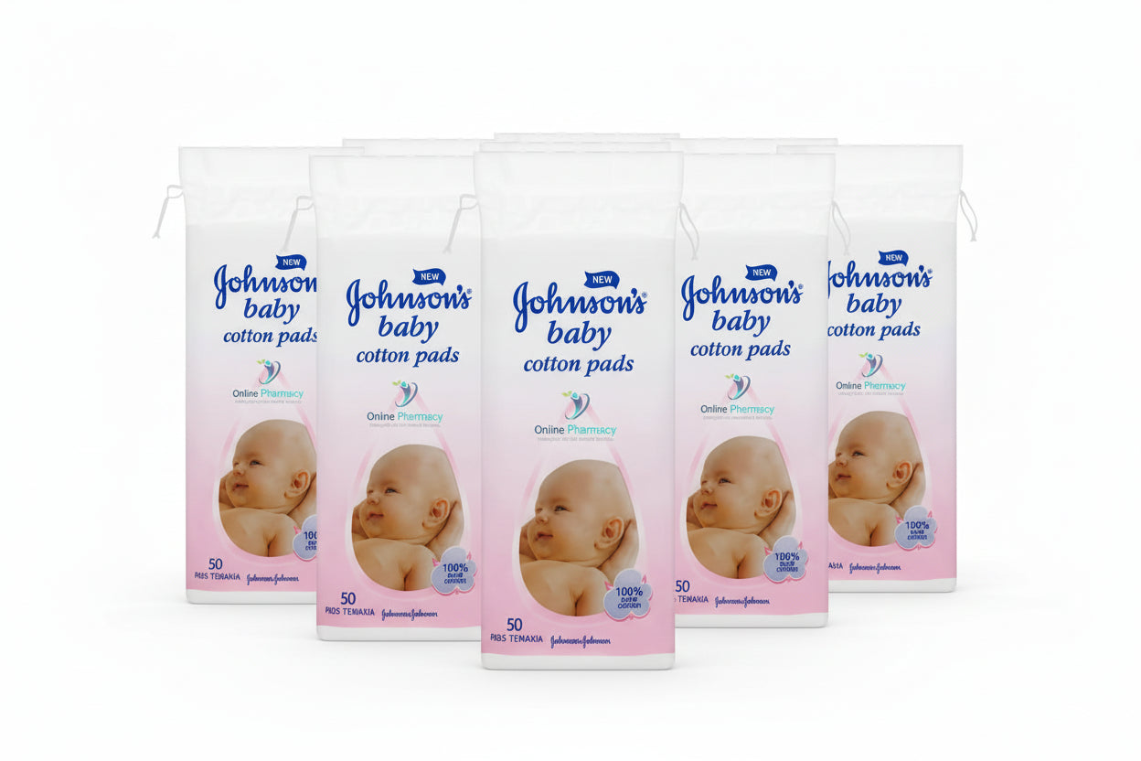 Johnson's Baby Cotton Pads - 50 Pack x 6 Pack
