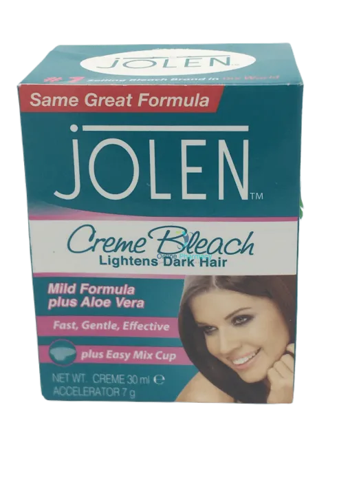 Jolen Creme Bleach Lightens Dark Hair Mild Formula - 30ml