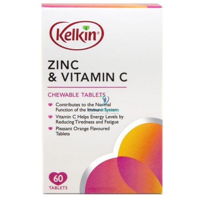 Kelkin Zinc & Vitamin C Chewable Tablets- 60 Pack