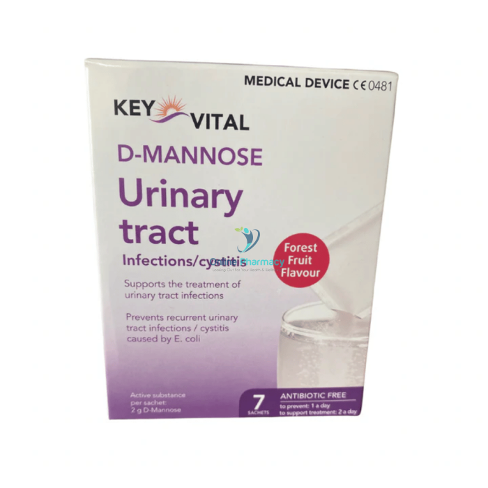 Key Vital D - Mannose Urinary Tract 7 Sachets Health Care
