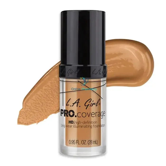 LA Girl Pro Coverage Foundation - GLM645 Nude Beige - OnlinePharmacy
