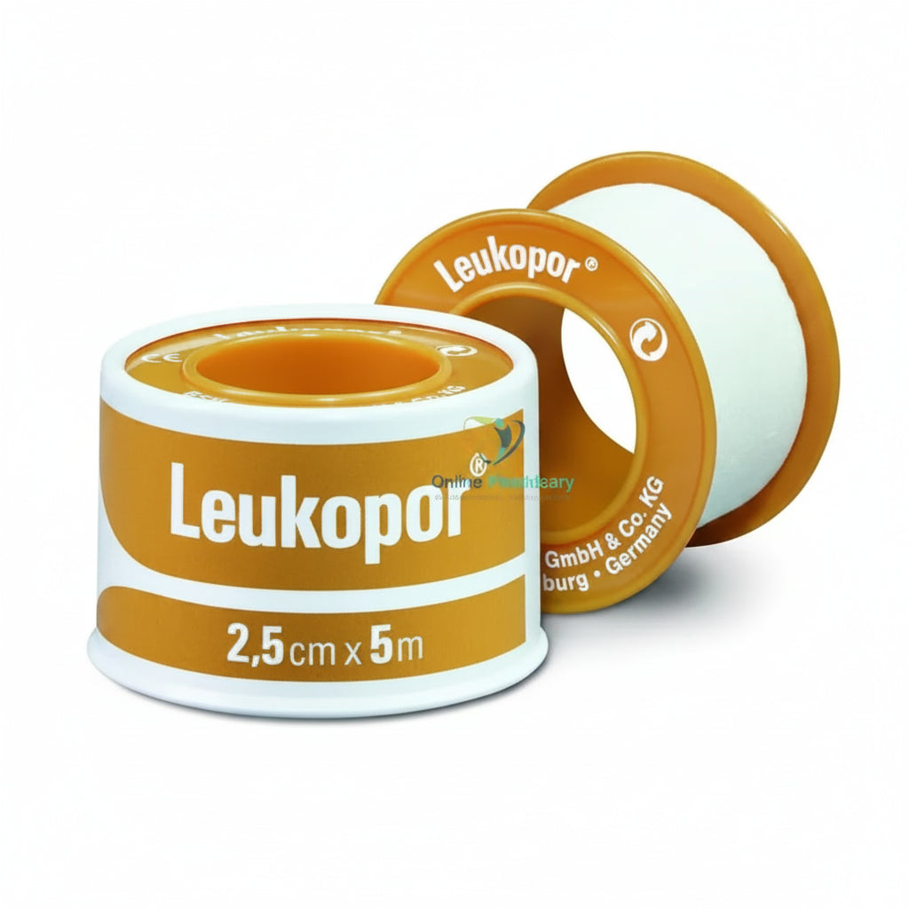 Leukopor Paper Adhesive Tape - 2.5cm x 5m