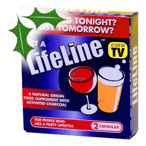 Lifeline Capsules Activated Charcoal - 2/6/20 Pack - OnlinePharmacy
