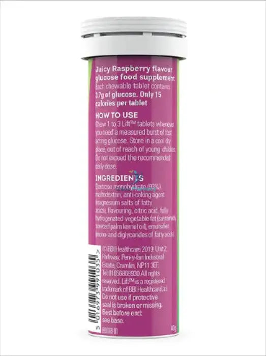Lift Glucose Chews Raspberry - 10 Pack Diabetes Care