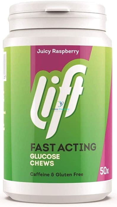 Lift Glucose Chews Raspberry - 50 Pack Diabetes Care
