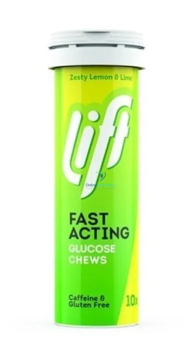Lift Glucose Chews Zesty Lemon & Lime- 10 Pack