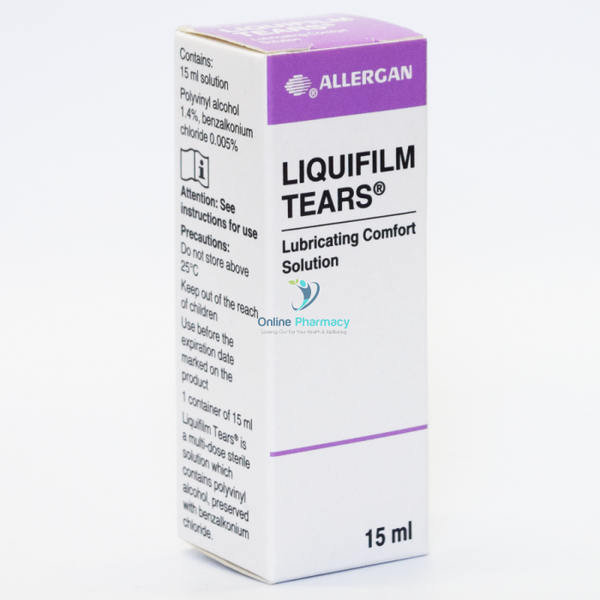 Liquifilm Tears Lubricating Comfort Eye Drops - 15ml - OnlinePharmacy