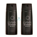 Lynx Body Spray Black Twin - 150ml x 2 Pack